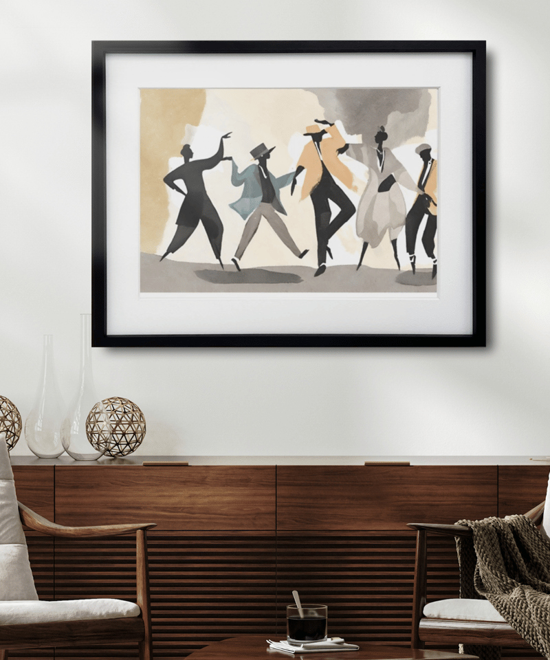 Euphoria｜音とダンスが広がるレトロモダンアートポスター｜空間を