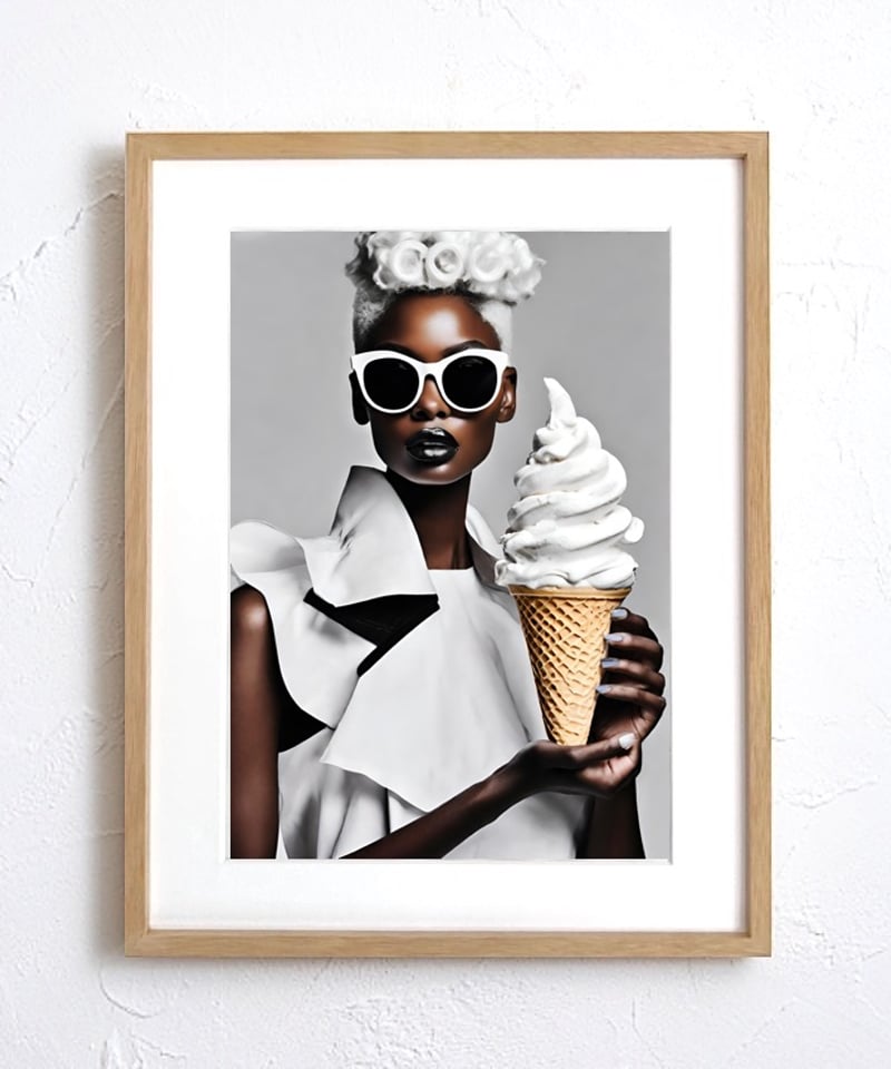 黒人女性とアイスクリームを描いたポップアート『Sweatest Woman