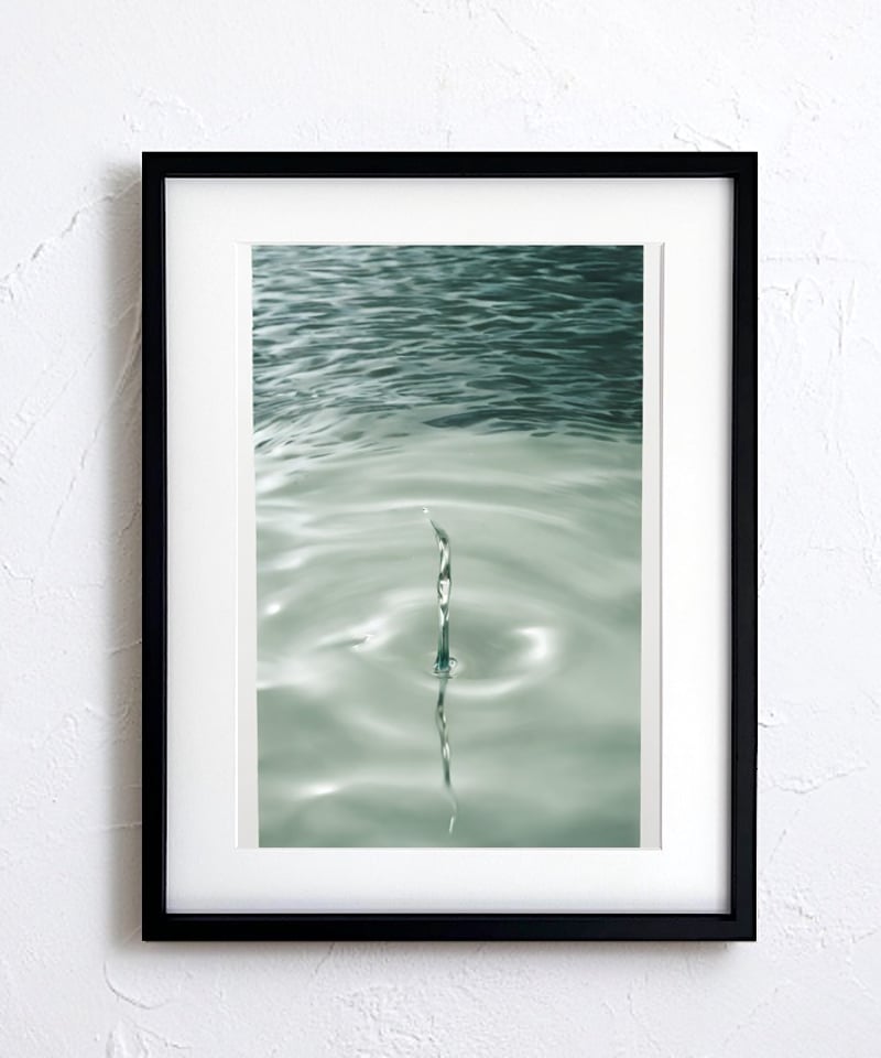 モノクロ風景写真 湖の静寂　A3サイズ　額・白マット付き モノクロ風景写真 湖の静寂 A3サイズ 額・白マット付き 楽天市場