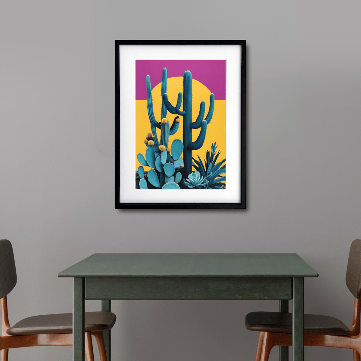 な 絵画カリフォルニアビンテージアート Caliは西海岸ロサンゼルスの空気感を表現したヴィンテージ風