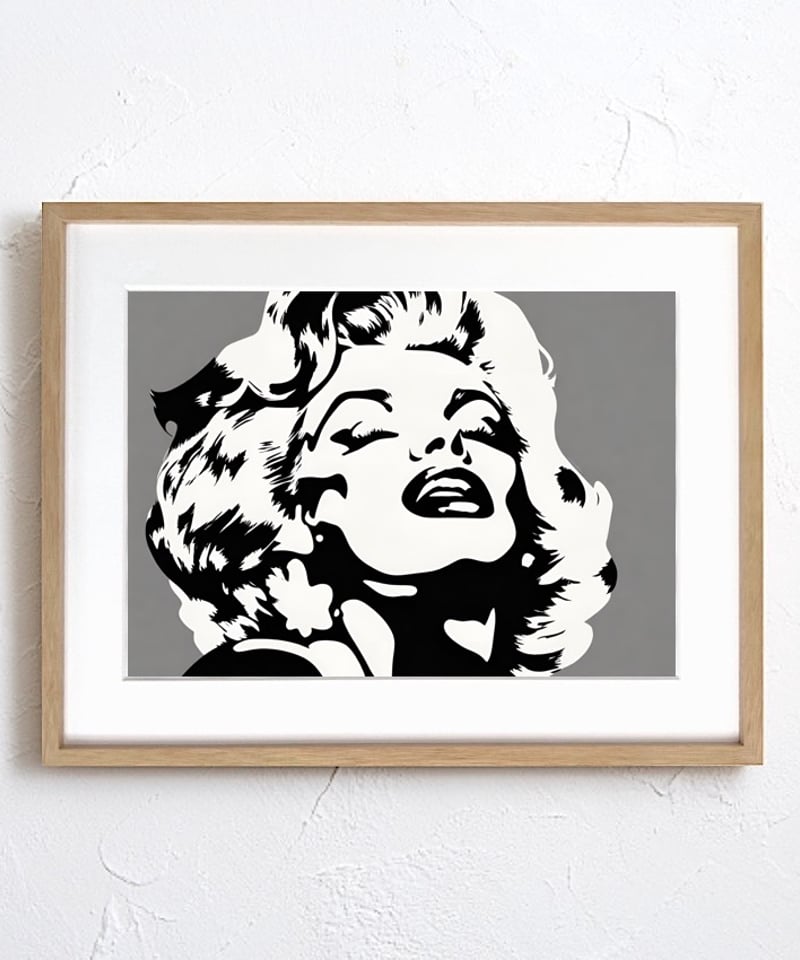 マリリンモンロー Black&White 白黒 人物画 現代アート ファイン マリリンモンロー Black&White 白黒 人物画 現代アート ファイン