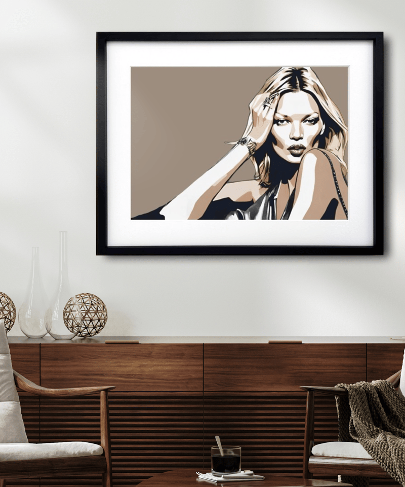 The One And Only｜ケイト・モスを描いたモードポップアートポスター