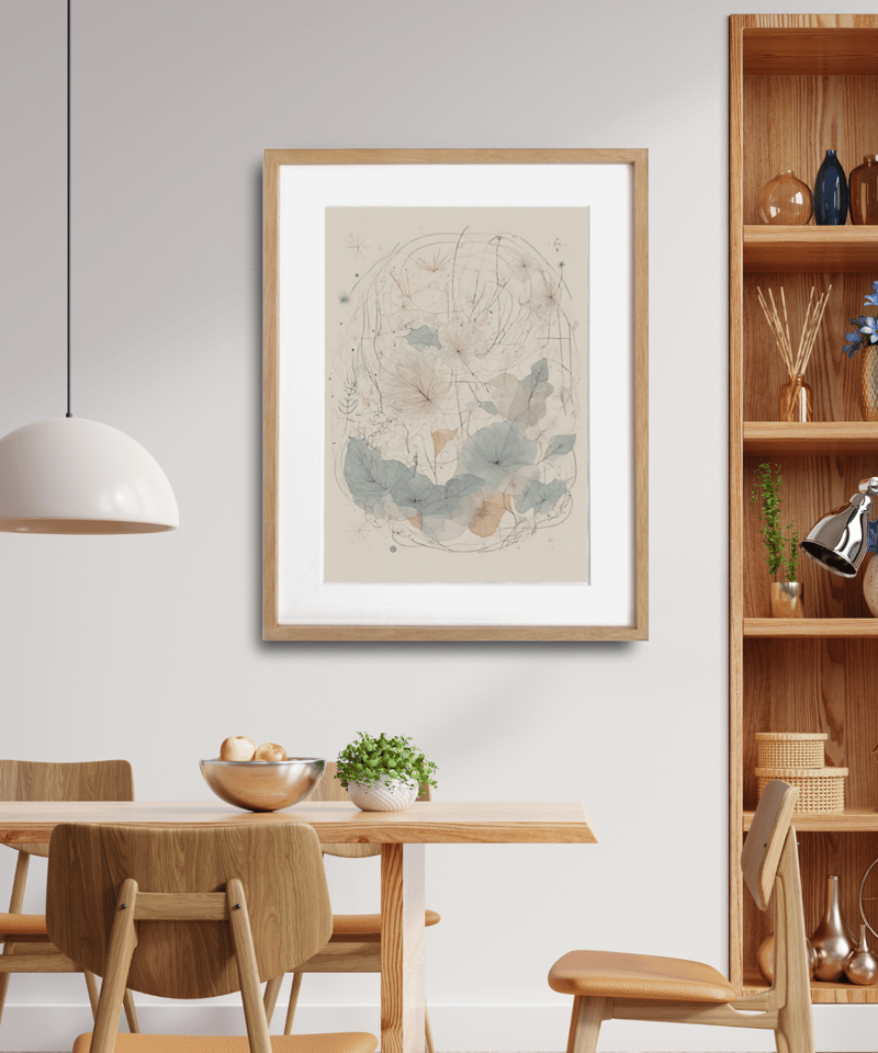 Bless｜幸運と恵みを描いたミニマルアートポスター｜北欧ナチュラル空