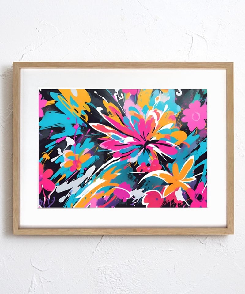 原画/抽象画/ポップアート/ストリートアート Positve Words 花 原画/抽象画/ポップアート/ストリートアート Positve Words 花 原画