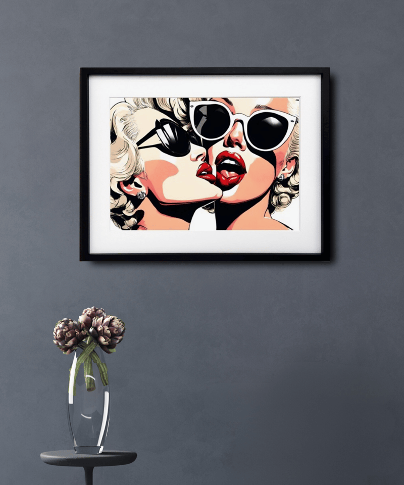 Twinz｜双子のマリリンを描いたラグジュアリーアートポスター｜モダン