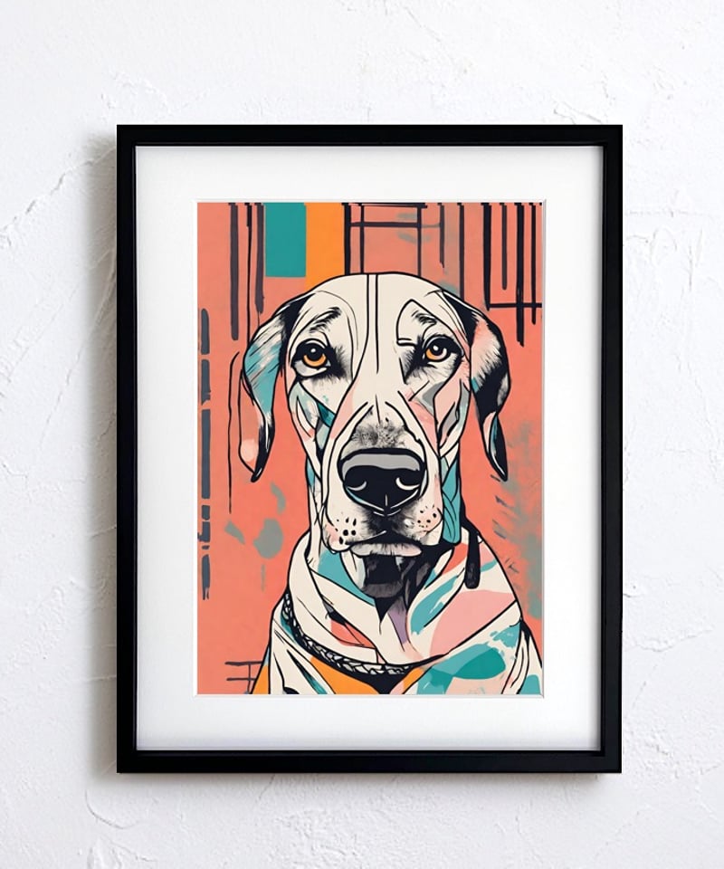 ドッグアート Dogart 抽象 カラフル アニマル 動物 犬 家族 兄弟