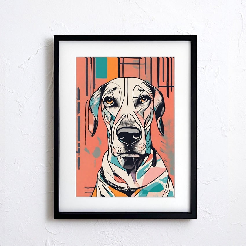 ドッグアート Dogart 抽象 カラフル アニマル 動物 犬 家族 兄弟