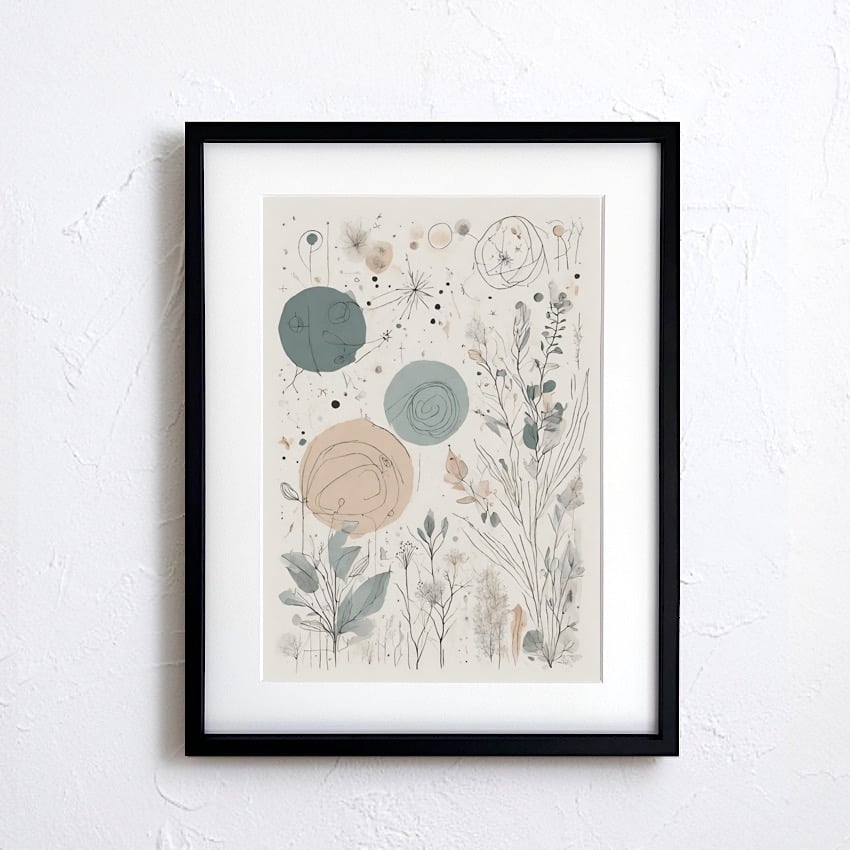 Bloom｜喜びと幸運を描いたミニマルアートポスター｜北欧ナチュラルに