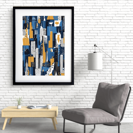 都市の夜景 抽象アート写真A3サイズ