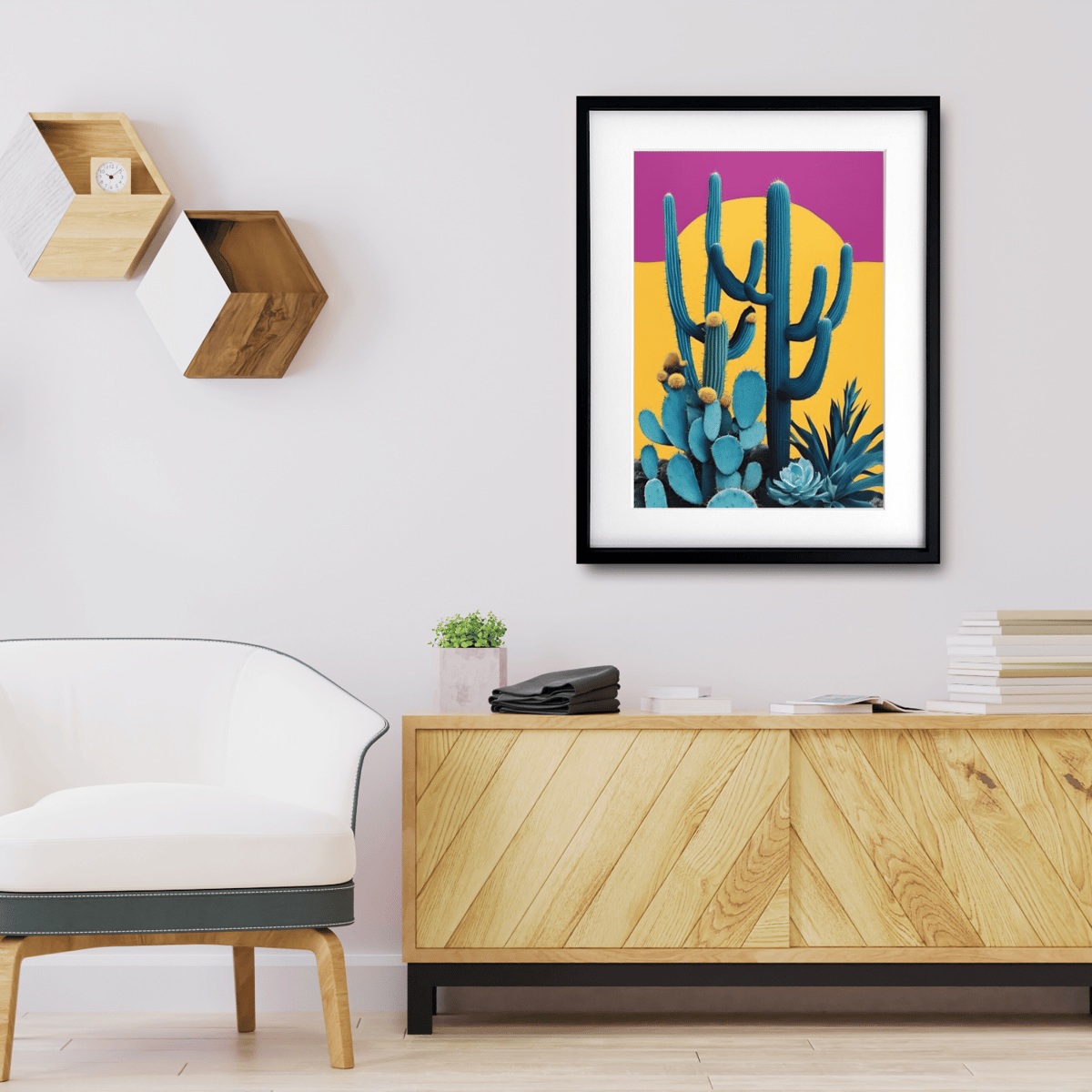 な 絵画カリフォルニアビンテージアート Caliは西海岸ロサンゼルスの空気感を表現したヴィンテージ風