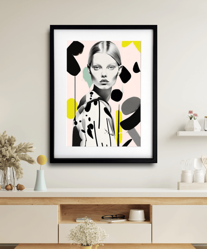 No3827額装　作者不詳　抽象画　サイン有　絵画　美術　アート　芸術　送料無料 額装 原画 絵画 アート 青 金 インテリア 海外 ホテル ギフト