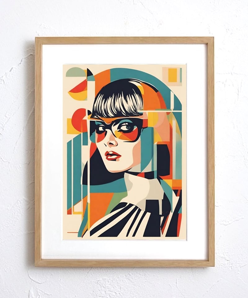 RETRO GIRL｜レトロポップな女性アートポスター｜懐かしさとモダンが