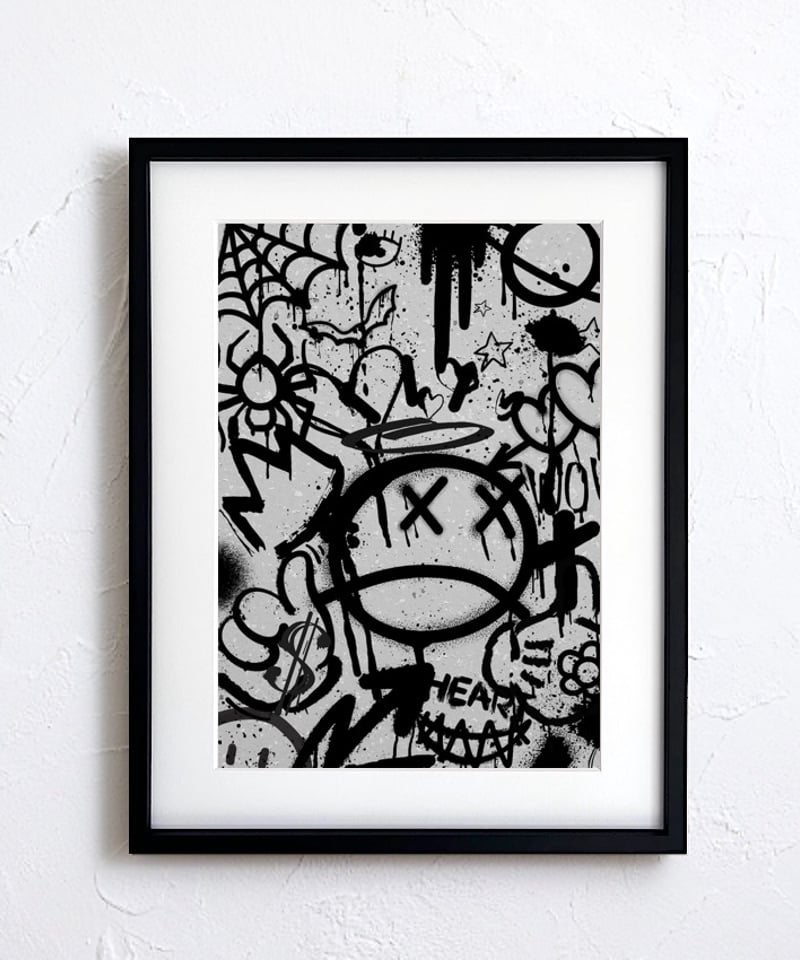 ABE 　マットポスター　ダークカモ　（　Supreme パロディ 現代アート Supreme Star Design ポスター A2サイズ アートポスター SUPREME