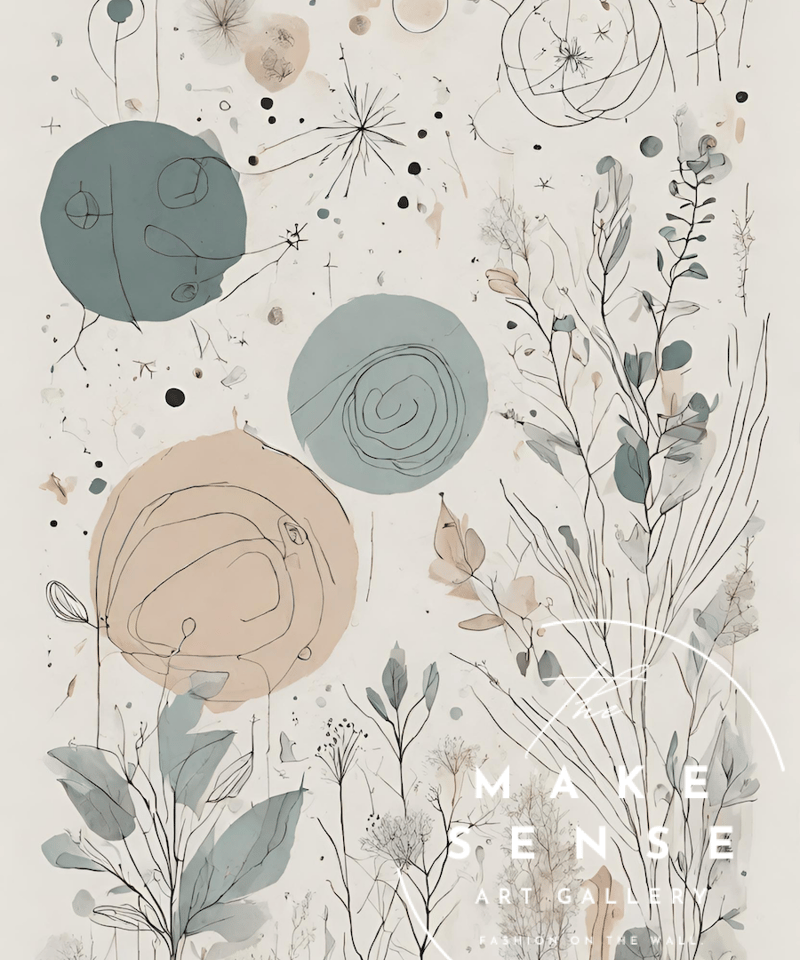 Bloom｜喜びと幸運を描いたミニマルアートポスター｜北欧ナチュラルに