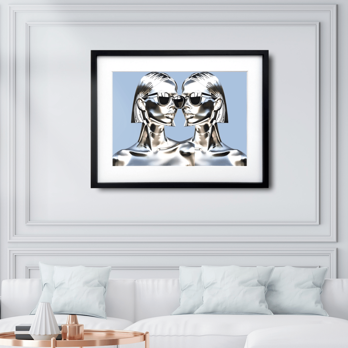 Iron Woman - Twinz｜メタリックな女性像を描いたスタイリッシュアート