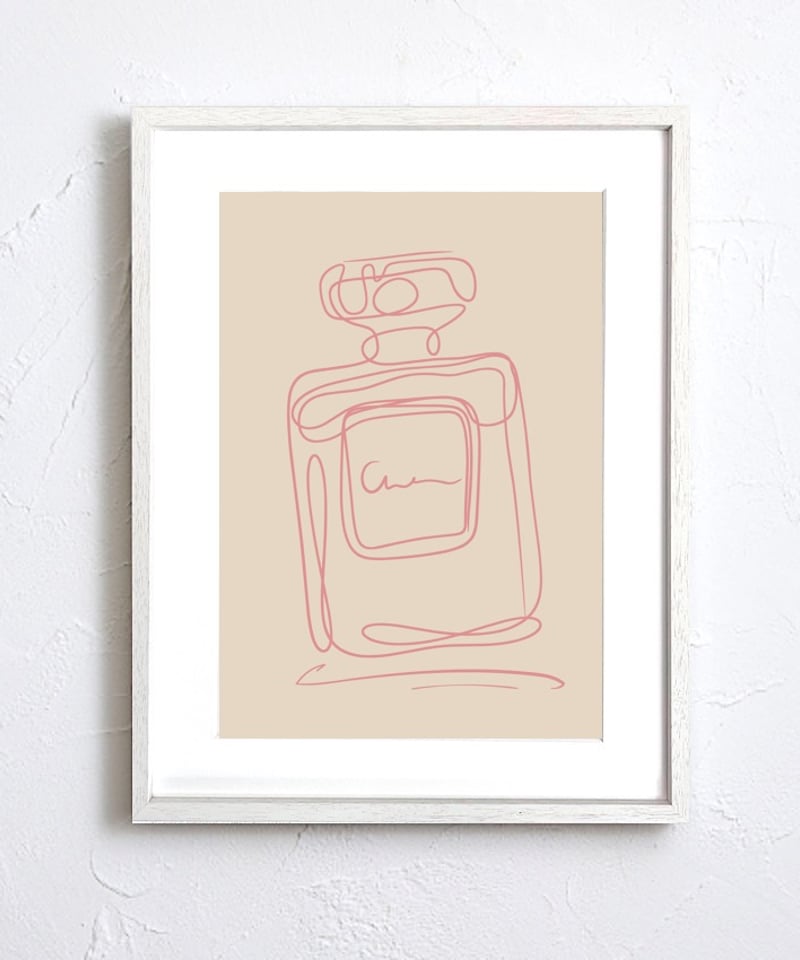 EAU DE PARFUM N°10｜香りの余韻を描く一筆ラインアートポスター｜上質
