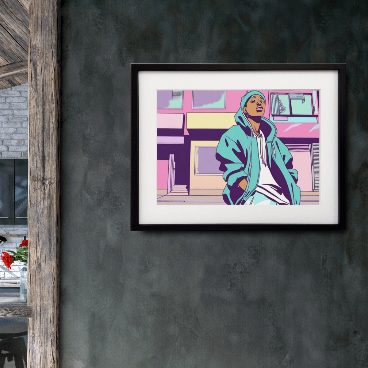 B-Boy Stance｜レトロポップなヒップホップモチーフアートポスター