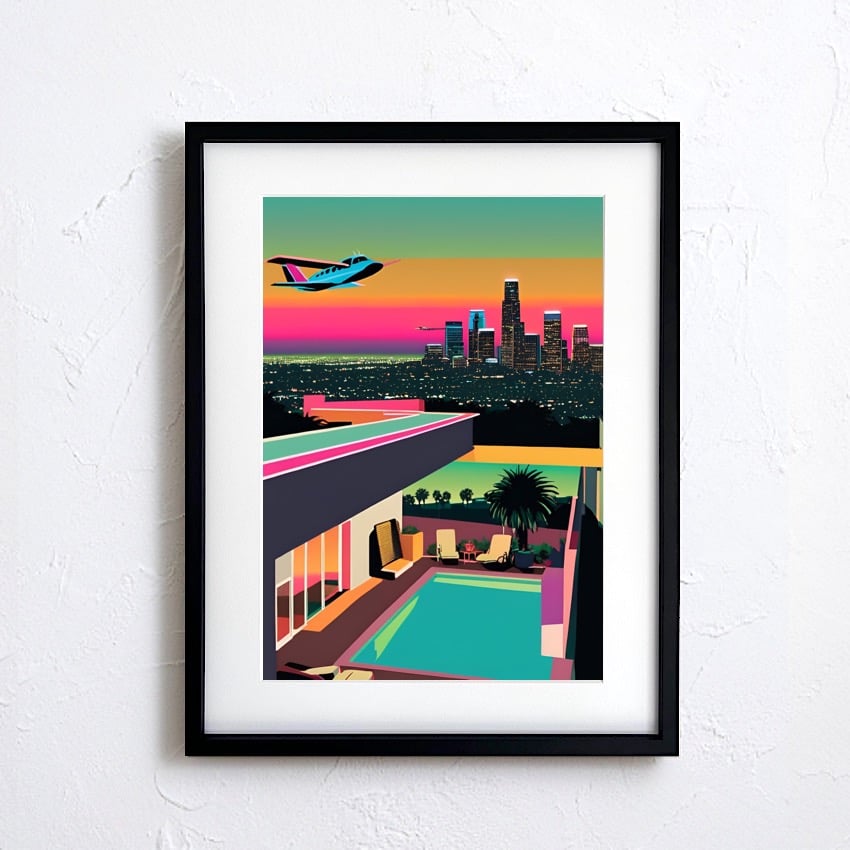 Hollywood Neon View｜ハリウッドの夜景とネオンが輝くモダンフォト