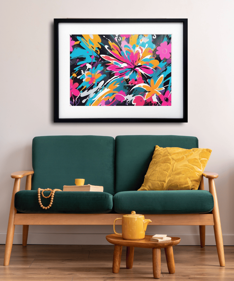 graffiti flower｜グラフィティ×ボタニカルアートポスター｜ストリート