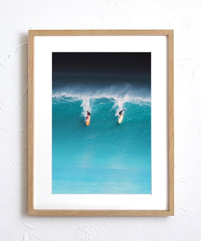 Surf Drop｜大波を滑り降りるサーファーの迫力アートポスター｜海と波