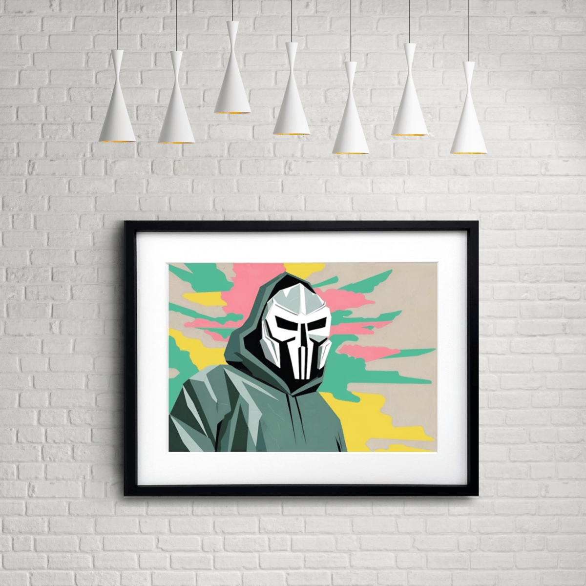 MF Doom｜伝説的MCへ敬意を込めたマスクアートポスター｜ストリート感