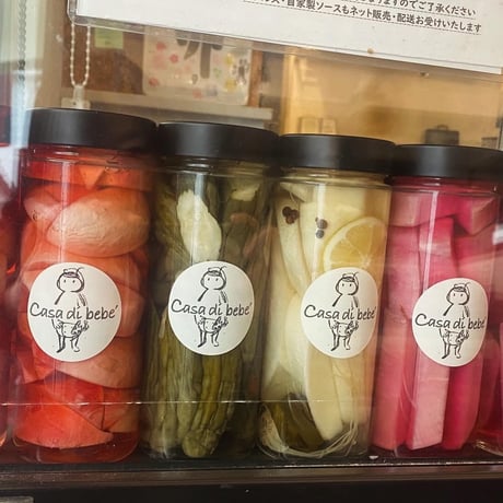 千葉県産九十九里の無農家野菜を使ったピクルス　500ｍｌ瓶
