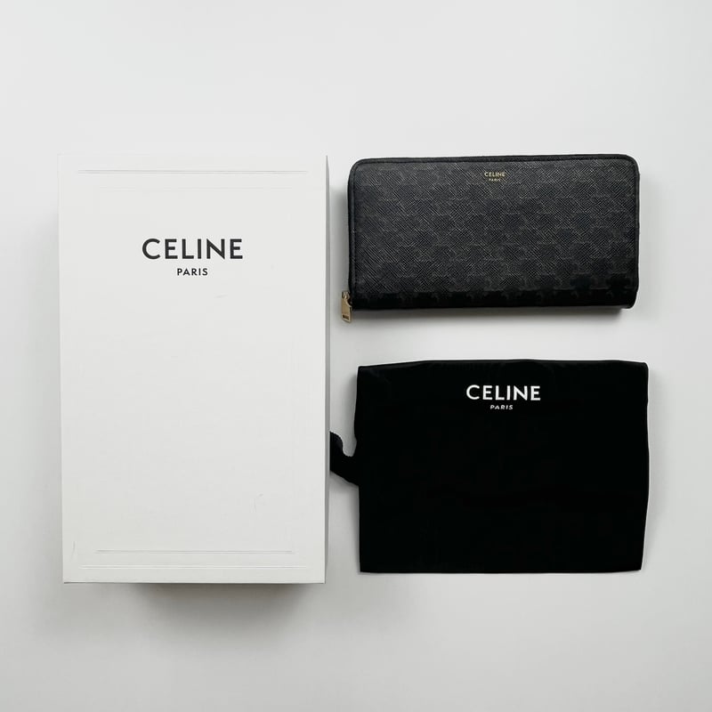 CELINE】 トリオンフ ラージ ジップウォレット ラウンド CELINE】 トリオンフ ラージ ジップウォレット ラウンド