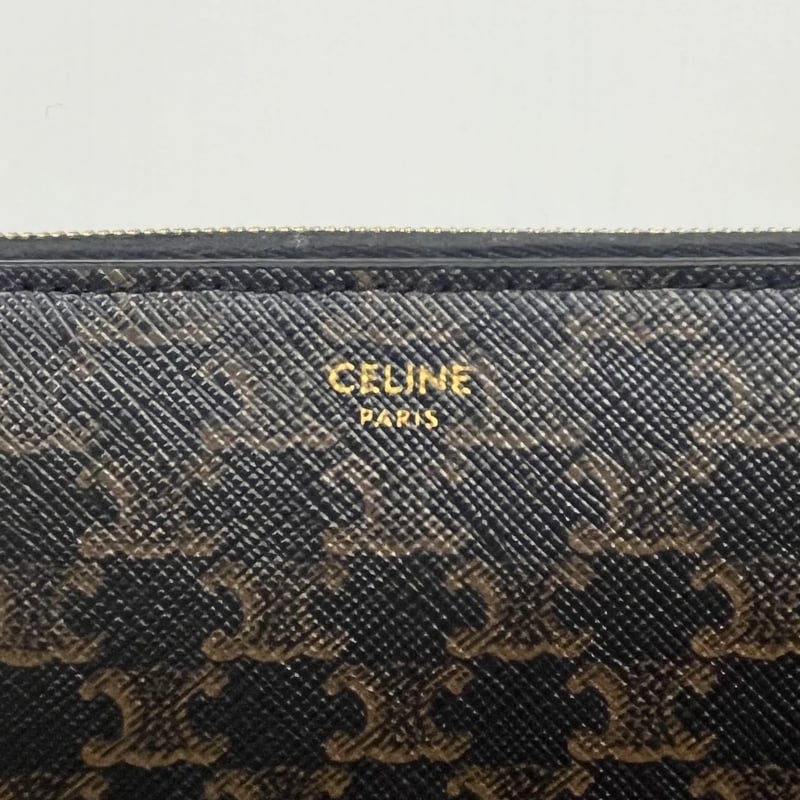 CELINE】 トリオンフ ラージ ジップウォレット ラウンド CELINE】 トリオンフ ラージ ジップウォレット ラウンド