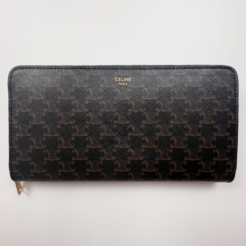 CELINE】 トリオンフ ラージ ジップウォレット ラウンド CELINE】 トリオンフ ラージ ジップウォレット ラウンド