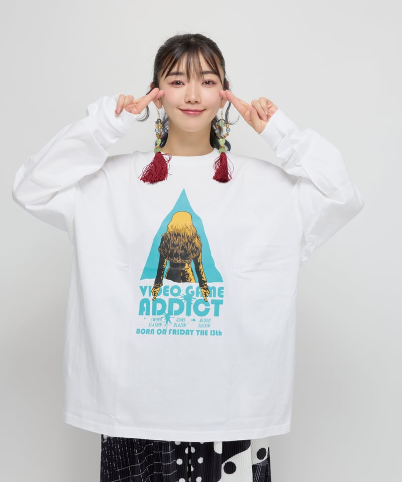 Exorcism Triangle ルーズフィットロンT（ホワイト） | HATSUNEX MINI