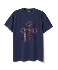【初音兎薬魅邇】Crush your evil passions Tシャツ【Front】（群青）