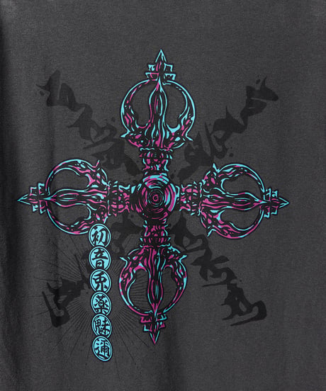 【初音兎薬魅邇】Crush your evil passions Tシャツ【Back】（闇色）