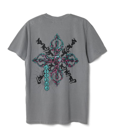 【初音兎薬魅邇】Crush your evil passions Tシャツ【Back】（グレイ）