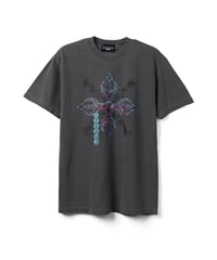 【初音兎薬魅邇】Crush your evil passions Tシャツ【Front】（闇色）