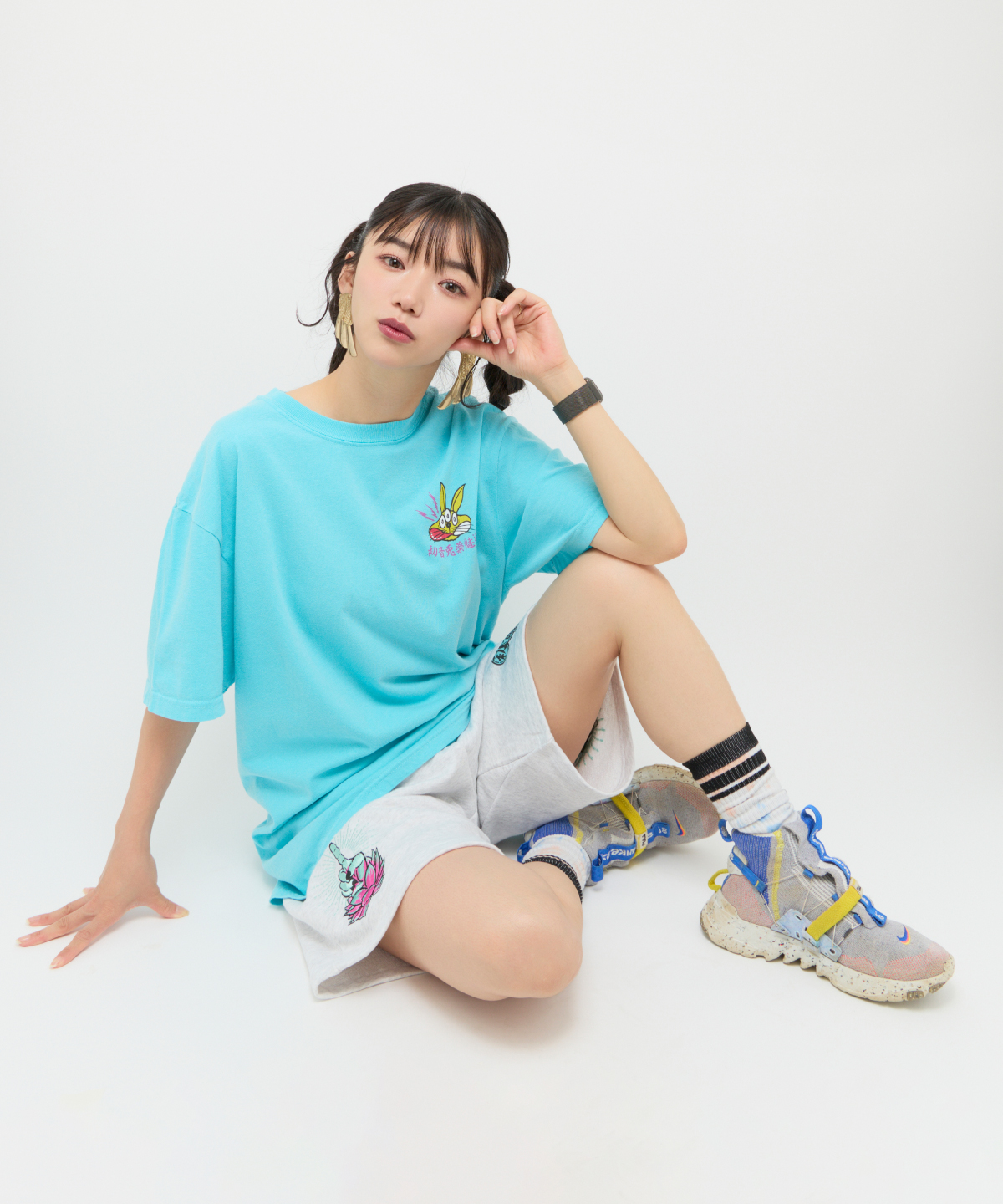 初音兎薬魅邇】Crush your evil passions Tシャツ【Back】（ノース