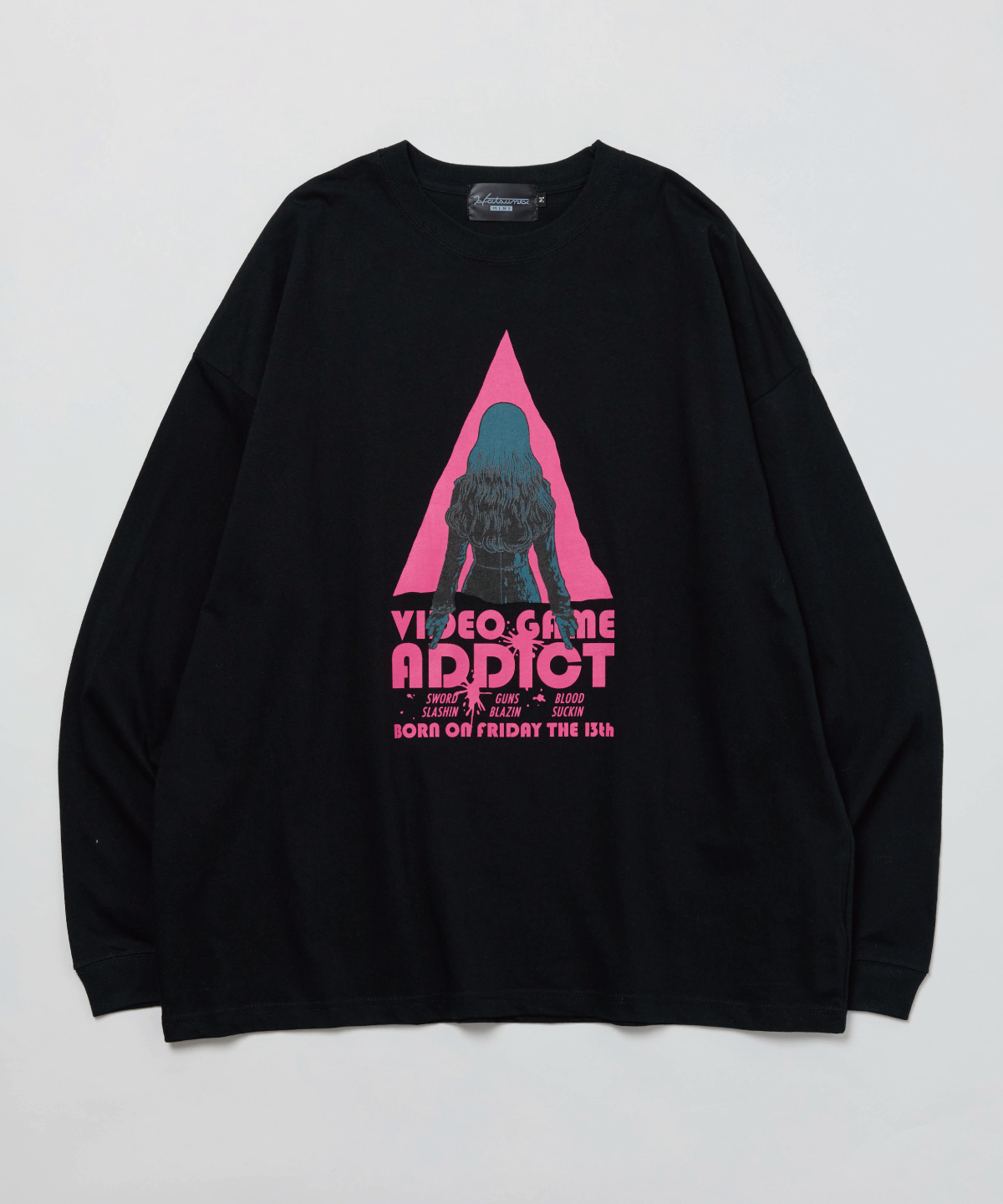 Exorcism Triangle ルーズフィットロンT(ブラック) | HATSUNEX Exorcism Triangle ルーズフィットロンT(ブラック) | HATSUNEX