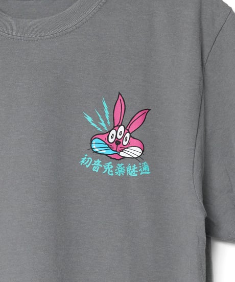 【初音兎薬魅邇】Crush your evil passions Tシャツ【Back】（グレイ）