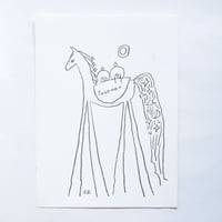 荒井良二　原画　ドローイング new born - drawings #16 - 転がる散歩 by 荒井 良二 | 現代