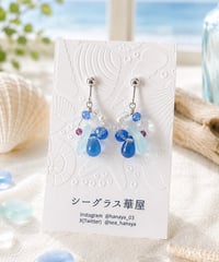 海色リース耳飾り ― 海中 ―（イヤリング）