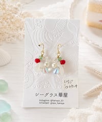 甘色リース耳飾り ― いちごショート ―（ピアス）