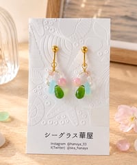桜色リース耳飾り ― 桜 ―（イヤリング）