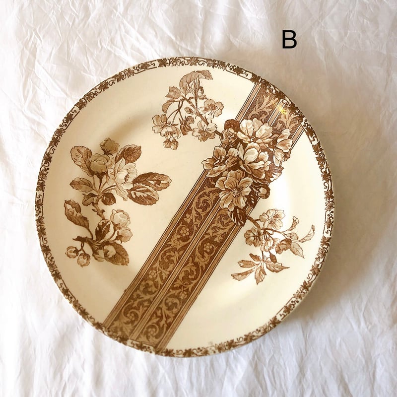 ⑨ フランスアンティーク　E.Bourgeois エミールブルジョワ　ディナー皿 フランスアンティーク グランデポ E.Bourgeois エミールブルジョワ