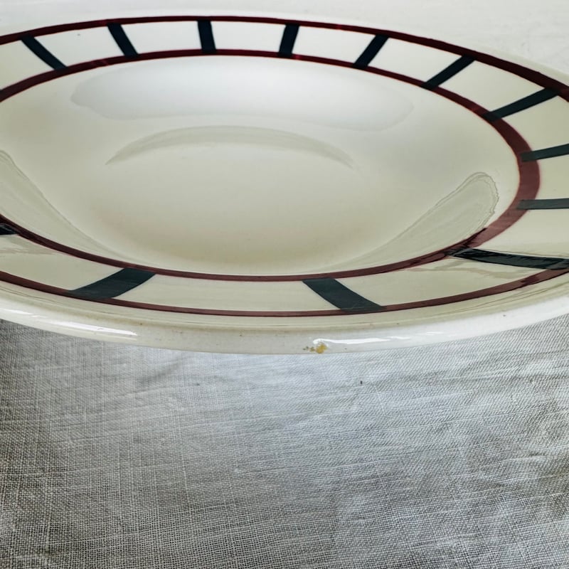 バスク柄スーププレート 深皿 392 バドンヴィレー フランス