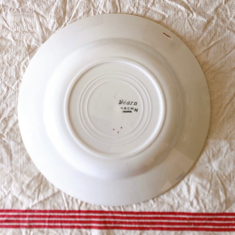 HBCM バスク柄スーププレートA フランスアンティーク食器 バスク