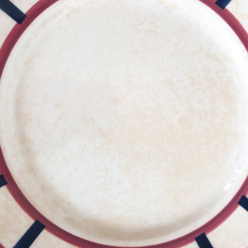 HBCM べアン クレイユモントロー バスク柄ディナープレート B フランス