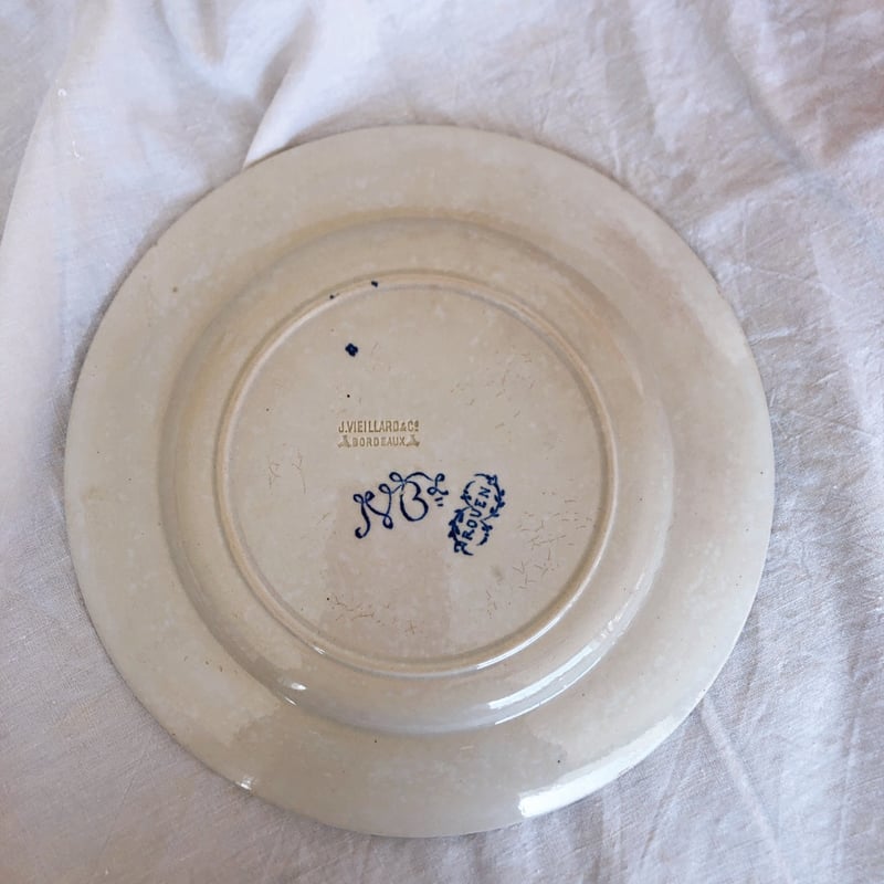 ヴィエイヤールボルドー ルアン ディナープレート ブルー フランス