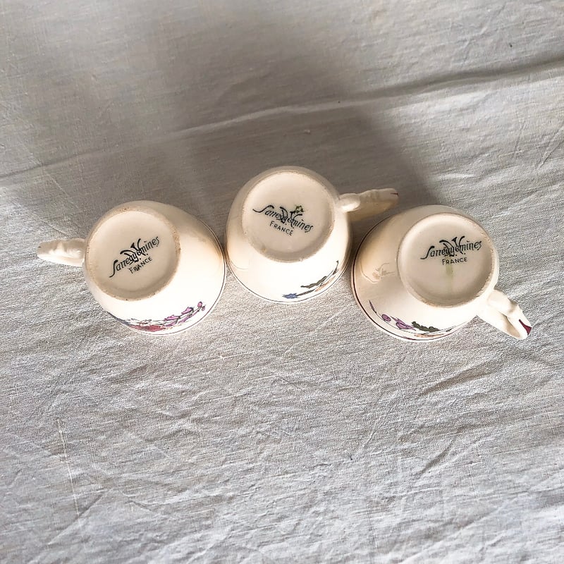 フランスアンティーク　サルグミンヌ　アグレスト　5枚セット フランス サルグミンヌ アグレスト コーヒーサービスセット