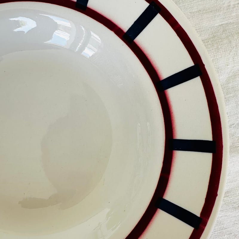 美品 フランス バドンヴィレー アンティーク スーププレート 5枚セット 美品 フランス バドンヴィレー アンティーク スーププレート 5枚