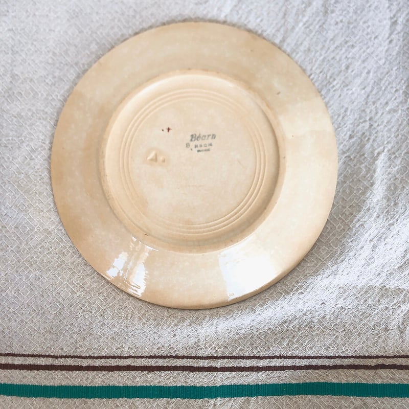 HBCM べアン クレイユモントロー バスク柄ディナープレート A フランス
