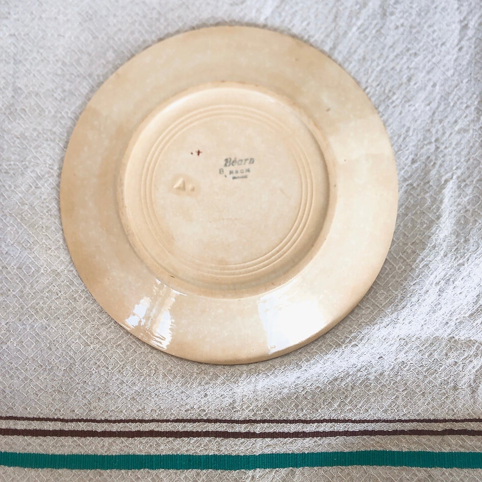 HBCM べアン クレイユモントロー バスク柄ディナープレート A フランス